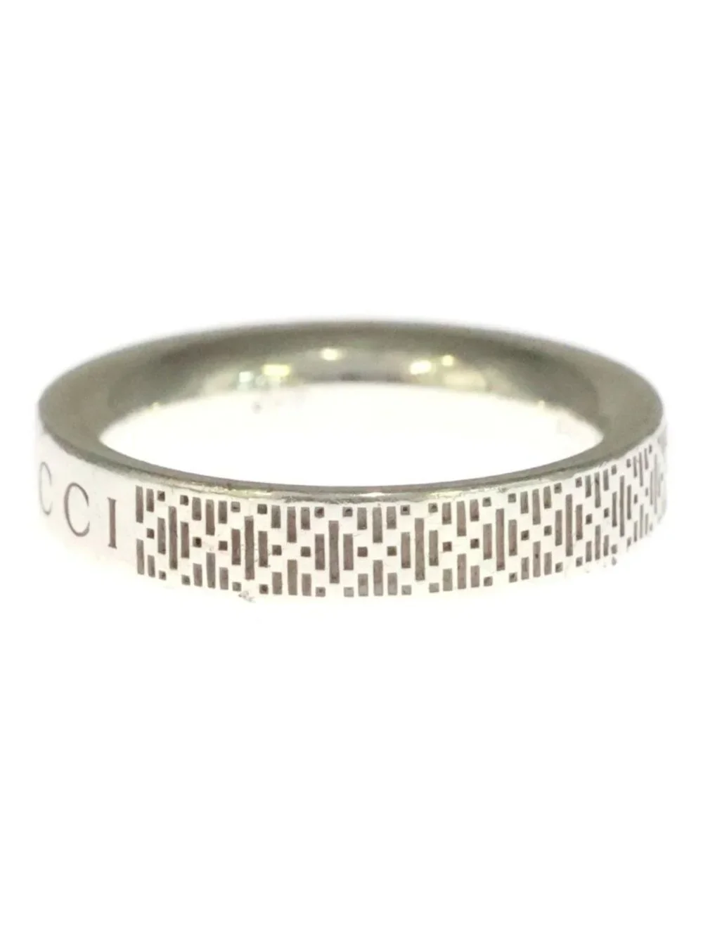 Gucci Diamante Logo Ring Silver